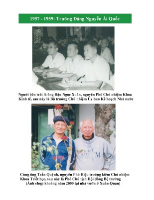 Từ 1957 đến 1959: Trường Đảng Nguyễn Ái Quốc